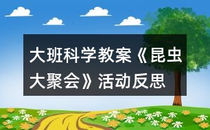 大班科學(xué)教案《昆蟲大聚會》活動(dòng)反思