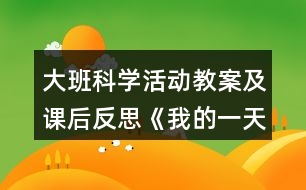 大班科學(xué)活動(dòng)教案及課后反思《我的一天》