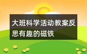 大班科學活動教案反思有趣的磁鐵