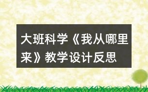 大班科學(xué)《我從哪里來》教學(xué)設(shè)計(jì)反思