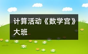 計算活動《數(shù)學宮》大班