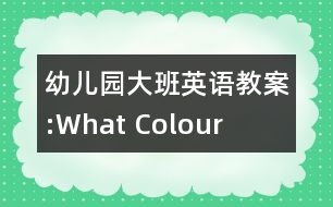 幼兒園大班英語(yǔ)教案:What Colour