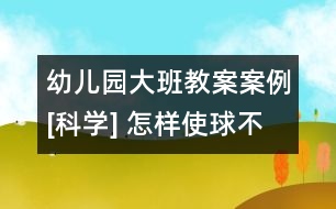 幼兒園大班教案案例[科學(xué)] 怎樣使球不滾下來