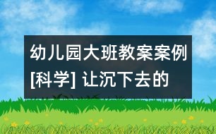 幼兒園大班教案案例[科學(xué)] 讓沉下去的東西浮起來