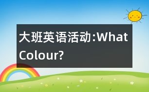 大班英語(yǔ)活動(dòng):What Colour?