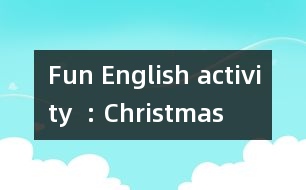 Fun English activity  : Christmas