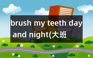 brush my teeth day and night(大班）