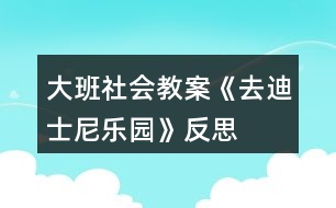 大班社會教案《去迪士尼樂園》反思