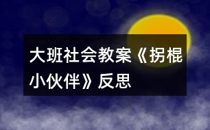 大班社會教案《拐棍小伙伴》反思