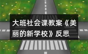 大班社會(huì)課教案《美麗的新學(xué)校》反思