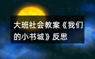 大班社會(huì)教案《我們的小書城》反思