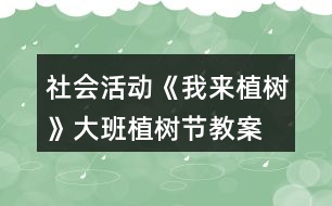 社會活動《我來植樹》大班植樹節(jié)教案