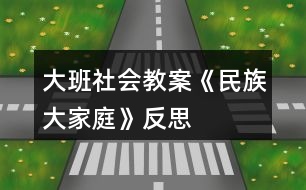 大班社會教案《民族大家庭》反思