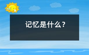 記憶是什么？