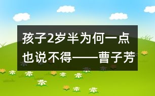 孩子2歲半為何一點(diǎn)也說不得――曹子芳回答