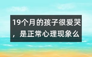 19個(gè)月的孩子很愛哭，是正常心理現(xiàn)象么