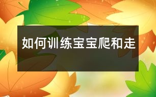 如何訓練寶寶爬和走