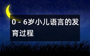 0－6歲小兒語(yǔ)言的發(fā)育過(guò)程