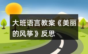 大班語言教案《美麗的風(fēng)箏》反思