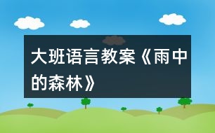 大班語(yǔ)言教案《雨中的森林》