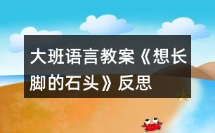 大班語言教案《想長(zhǎng)腳的石頭》反思