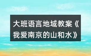 大班語(yǔ)言地域教案《我愛(ài)南京的山和水》反思