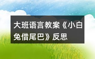 大班語(yǔ)言教案《小白兔借尾巴》反思