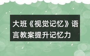 大班《視覺記憶》語(yǔ)言教案提升記憶力