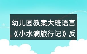 幼兒園教案大班語言《小水滴旅行記》反思