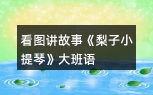 看圖講故事《梨子小提琴》———大班語(yǔ)言教學(xué)設(shè)計(jì)與反思