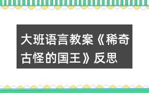 大班語(yǔ)言教案《稀奇古怪的國(guó)王》反思