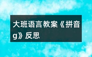 大班語言教案《拼音g》反思