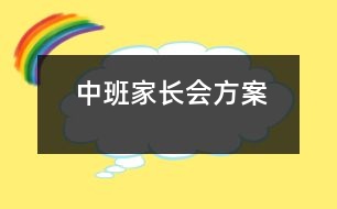 中班家長會(huì)方案