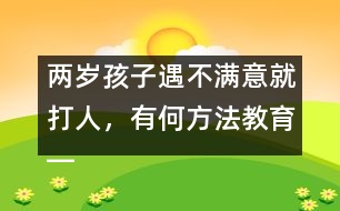 兩歲孩子遇不滿意就打人，有何方法教育――王文革回答