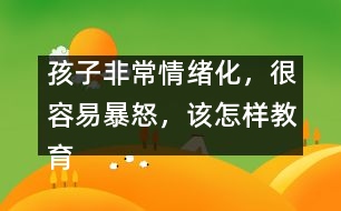 孩子非常情緒化，很容易暴怒，該怎樣教育