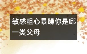 敏感、粗心、暴躁你是哪一類父母