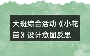 大班綜合活動《小花苗》設(shè)計(jì)意圖反思