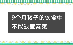 9個(gè)月孩子的飲食中不能缺葷素菜