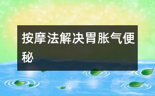 按摩法解決胃脹氣、便秘