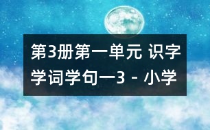 第3冊第一單元 識字學(xué)詞學(xué)句（一）3 - 小學(xué)二年級語文教案