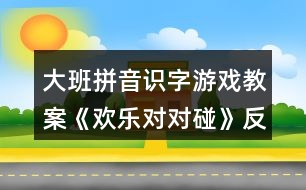 大班拼音識字游戲教案《歡樂對對碰》反思