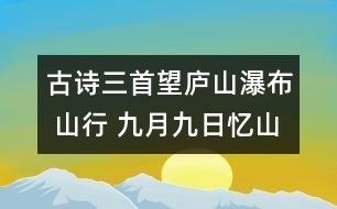 古詩(shī)三首（望廬山瀑布 山行 九月九日憶山東兄弟） - 小學(xué)四年級(jí)語(yǔ)文教案