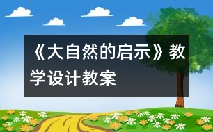 《大自然的啟示》教學(xué)設(shè)計(jì),教案