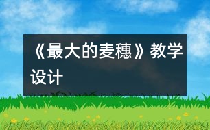 《最大的麥穗》教學(xué)設(shè)計(jì)