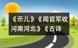 《示兒》、《聞官軍收河南河北》《古詩兩首》教學(xué)設(shè)計(jì)之四