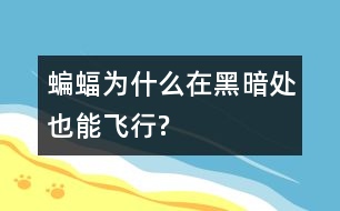 蝙蝠為什么在黑暗處也能飛行?