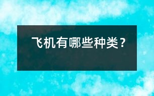 飛機(jī)有哪些種類？