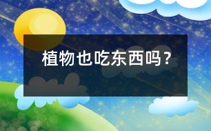 植物也“吃東西”嗎？