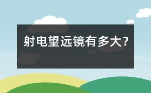 射電望遠(yuǎn)鏡有多大？