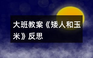 大班教案《矮人和玉米》反思